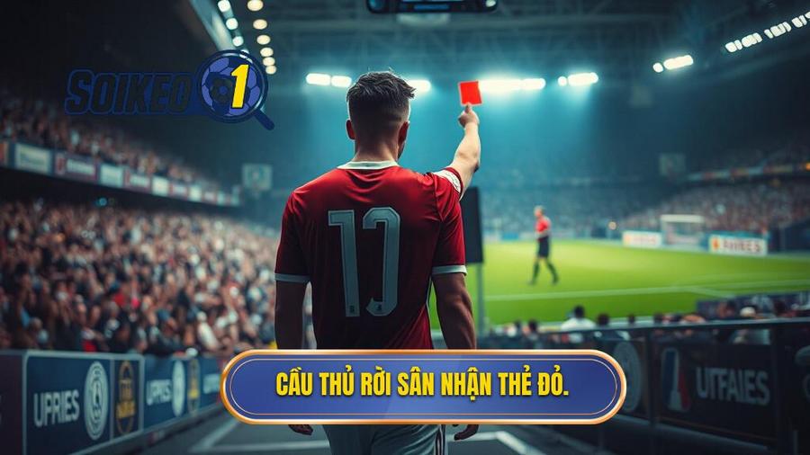 1. Cầu thủ rời sân nhận thẻ đỏ.
