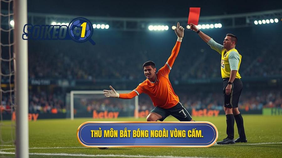 2. Thủ môn bắt bóng ngoài vòng cấm.